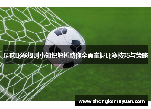 足球比赛规则小知识解析助你全面掌握比赛技巧与策略